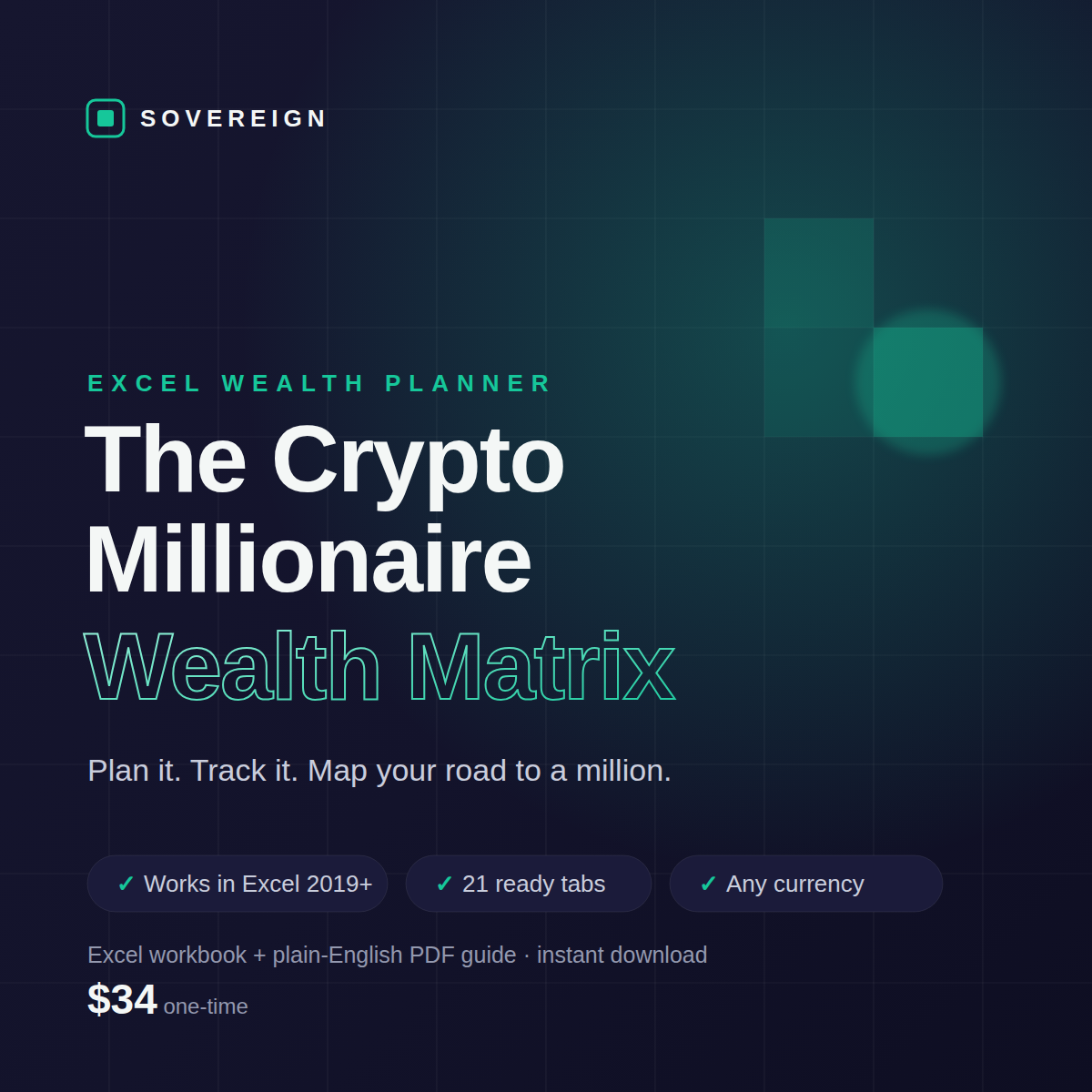 The Crypto Millionaire Wealth Matrix — Excel Planner & Portfolio Tracker